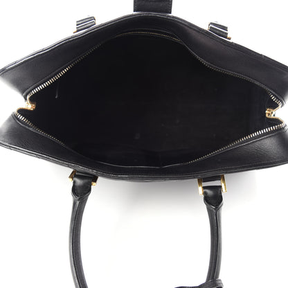 Saint Laurent Calfskin Matelasse Chevron Medium Monogram Cabas Black 5 of 12