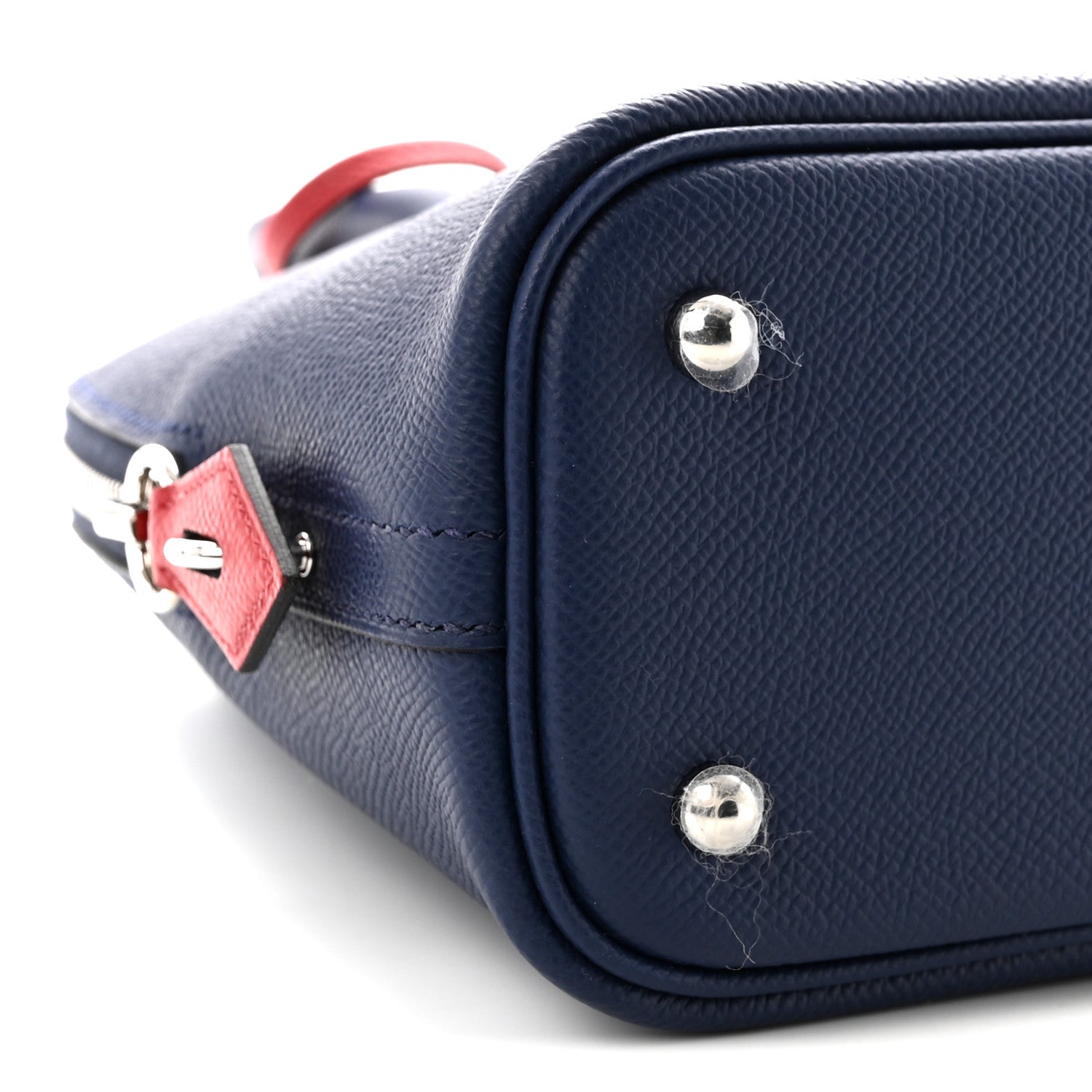 Hermes Epsom Tri-Color 1923 Bolide 25 Blue Saphir Blue Indigo Rouge Piment 9 of 11