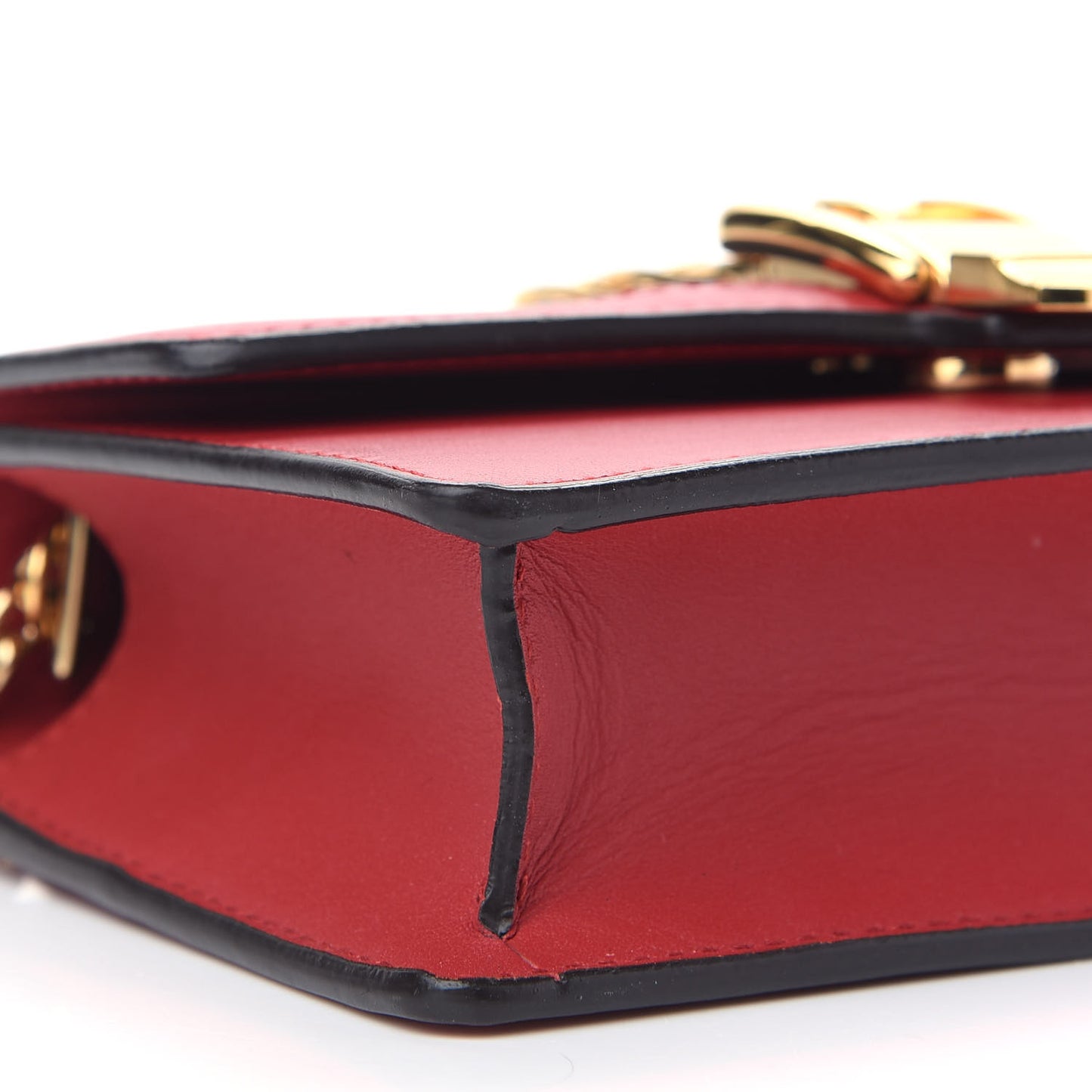 Calfskin Super Mini Sylvie Chain Shoulder Bag Hibiscus Red