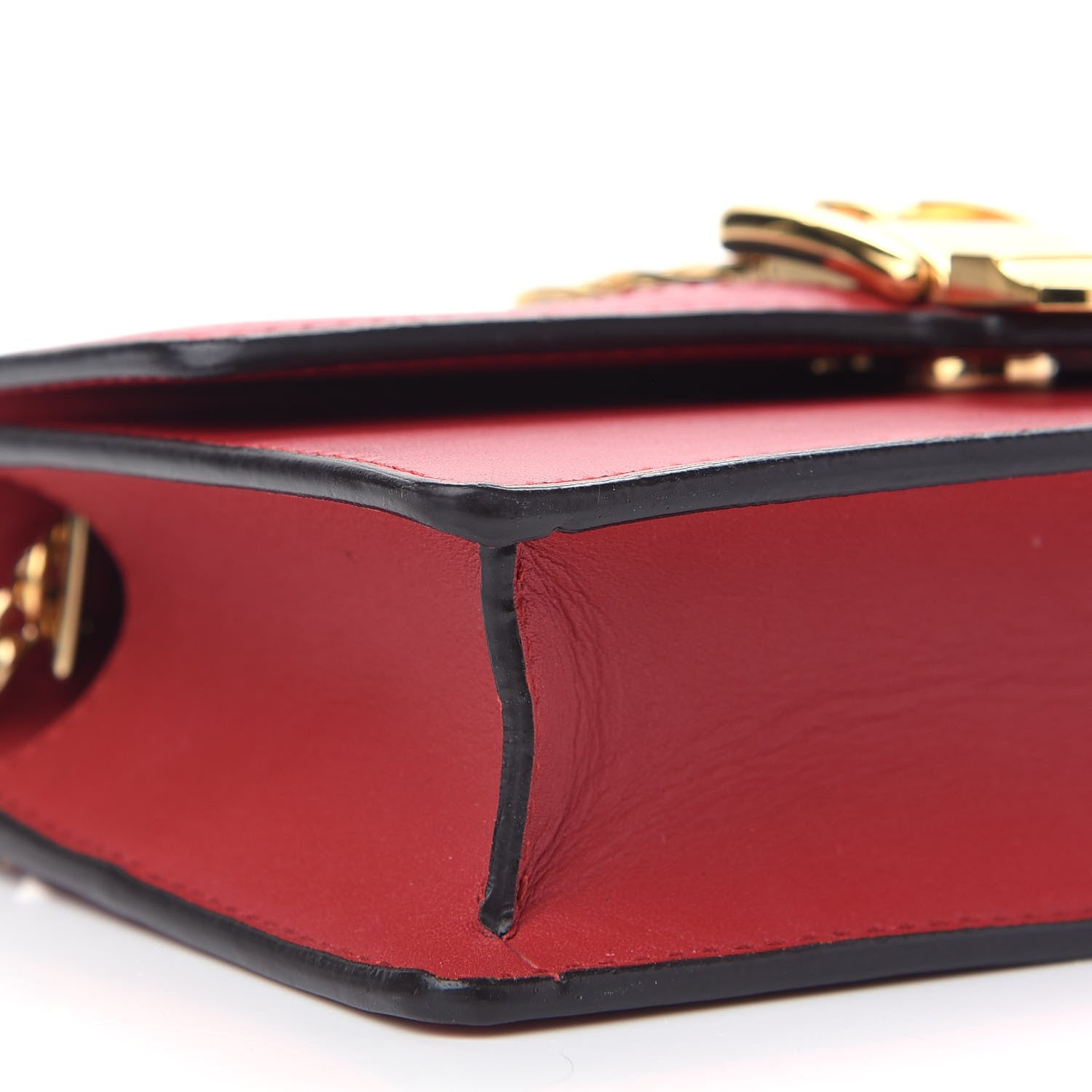 Gucci Calfskin Super Mini Sylvie Chain Shoulder Bag Hibiscus Red 7 of 8
