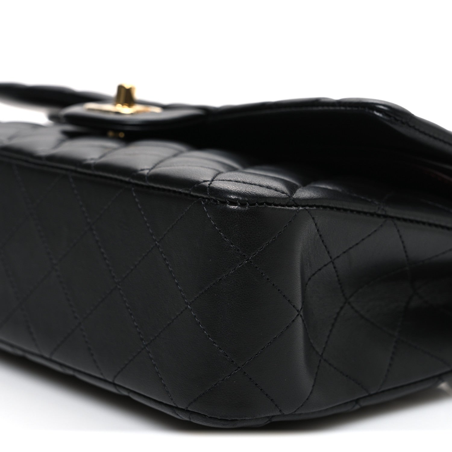 Chanel Lambskin Quilted Medium Double Flap Black 10 of 10