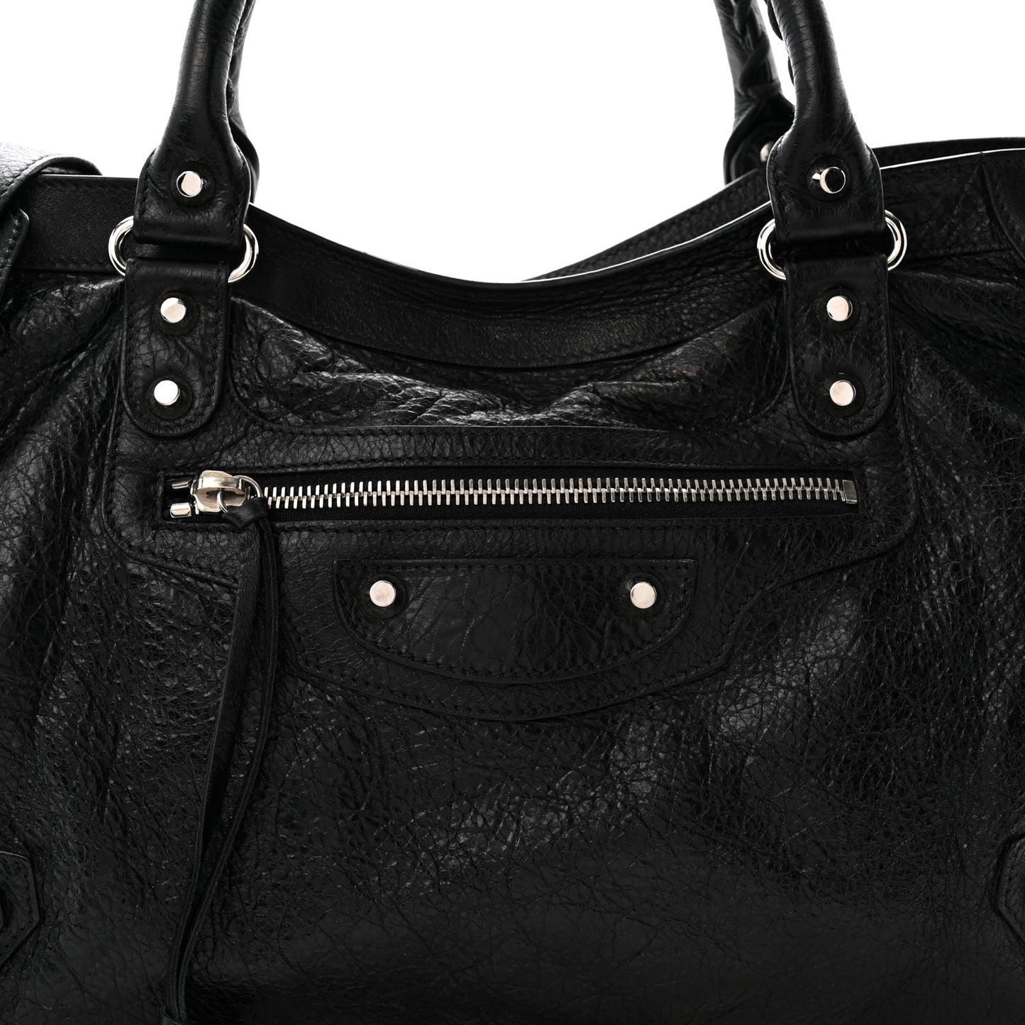 Agneau Classic Silver Hardware City Black