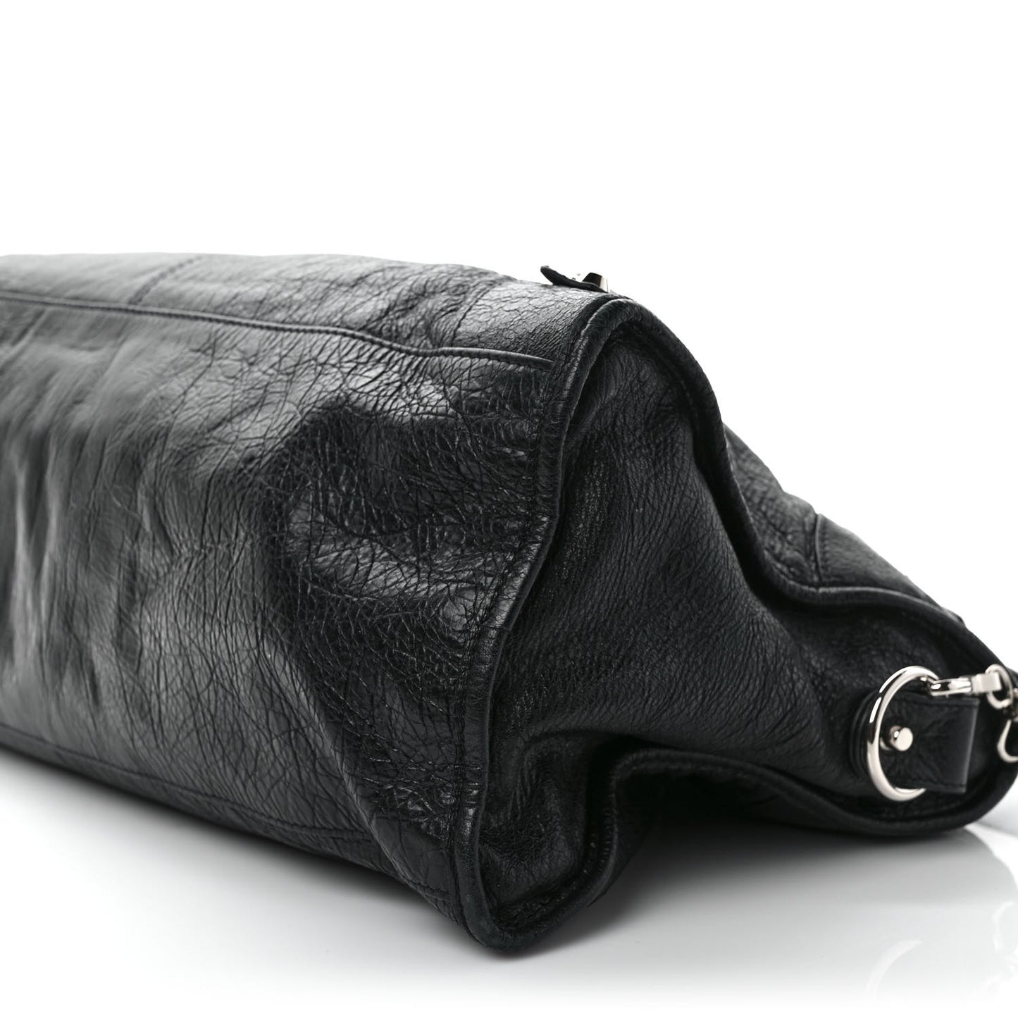 Agneau Classic Silver Hardware Part Time Black
