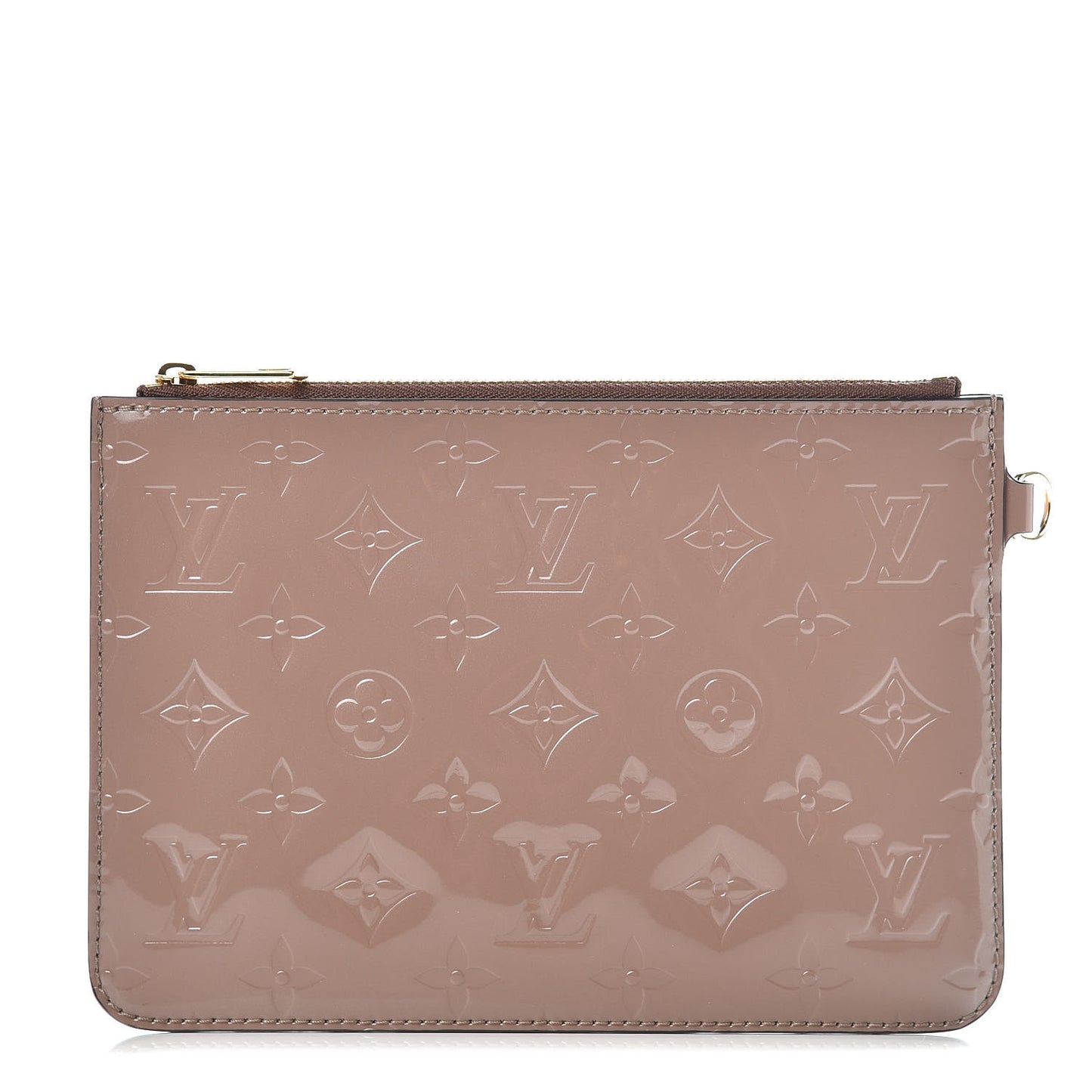 Vernis Long Beach Neverfull PM Pochette Taupe Glace