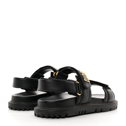 Christian Dior Lambskin Dioract 10mm Sandals 38 Black 4 of 9
