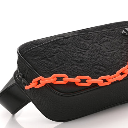 Louis Vuitton Taurillon Monogram Uniformes Solar Ray Soft Pochette Volga Belt Bag Black 8 of 9