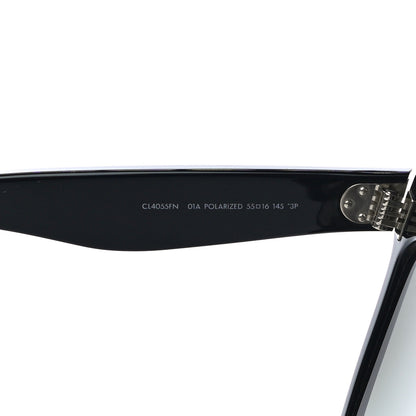 Celine Acetate Polarized Oversized Sunglasses CL4055FN Black 6 of 6