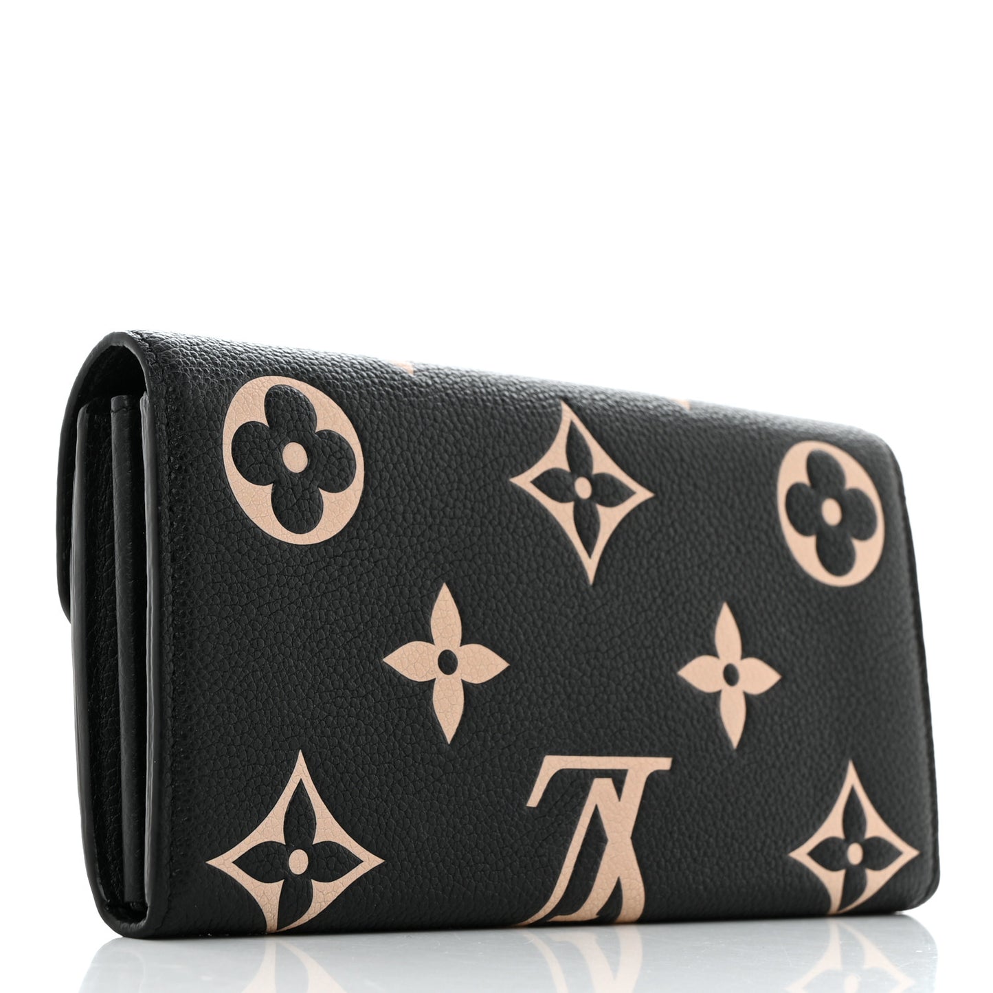 Monogram Empreinte Giant Sarah Wallet Black Beige
