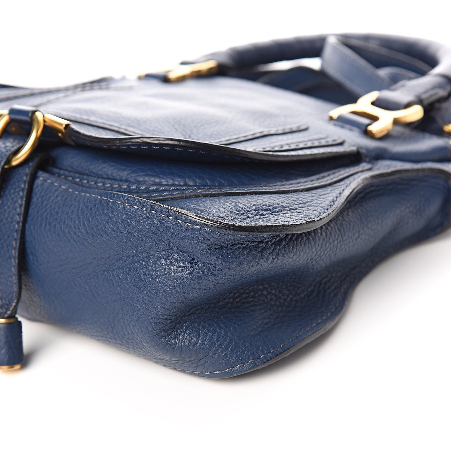 Chloe Calfskin Baby Marcie Satchel Royal Navy 9 of 12