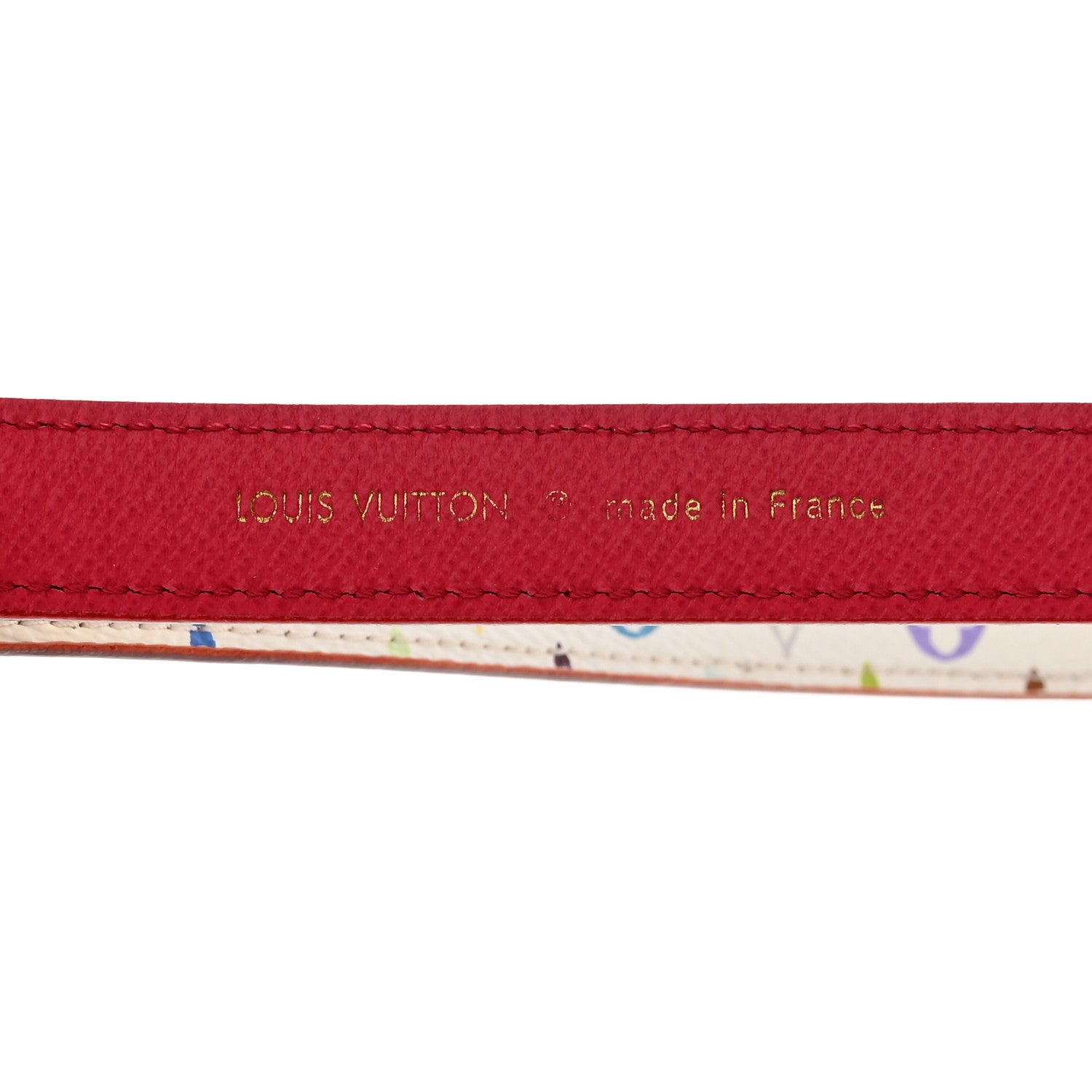 Louis Vuitton Monogram Multicolor Reversible Snap Belt 80 32 White Fuchsia 4 of 6