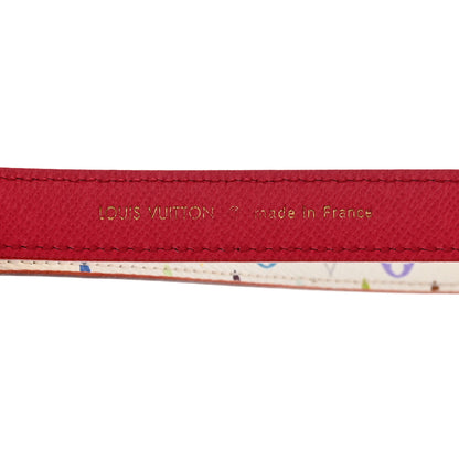 Louis Vuitton Monogram Multicolor Reversible Snap Belt 80 32 White Fuchsia 4 of 6