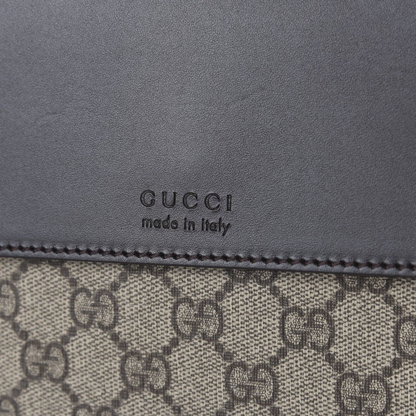 GG Supreme Monogram Selleria Calfskin Satchel Messenger Bag Beige Ebony Cocoa Marrone Scuro