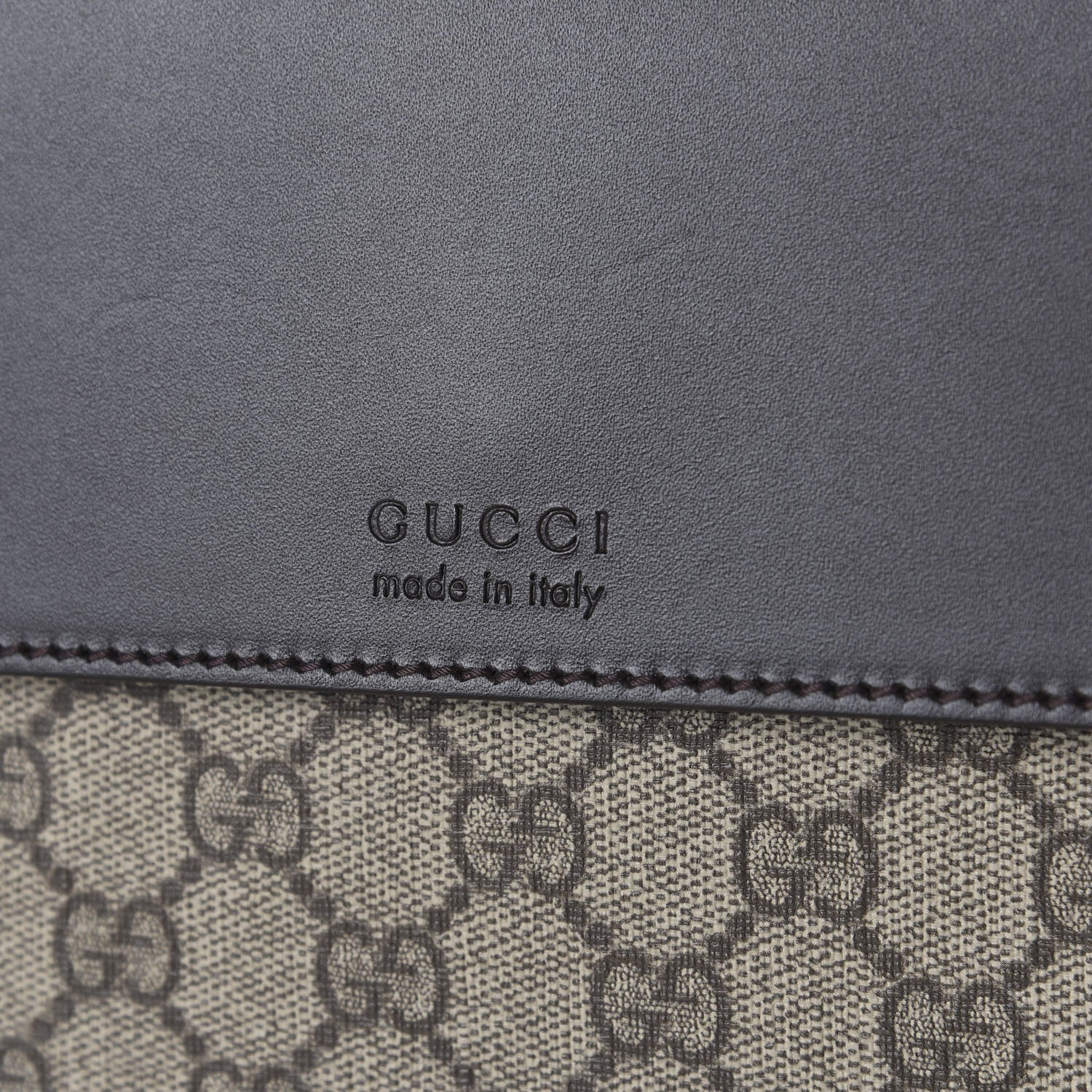 Gucci GG Supreme Monogram Selleria Calfskin Satchel Messenger Bag Beige Ebony Cocoa Marrone Scuro 9 of 9