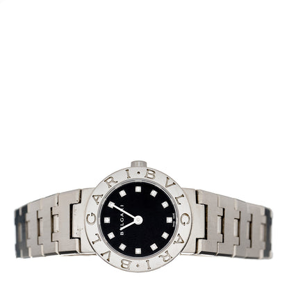 Bulgari Stainless Steel Diamond 23mm Quartz Watch Black 2 of 4