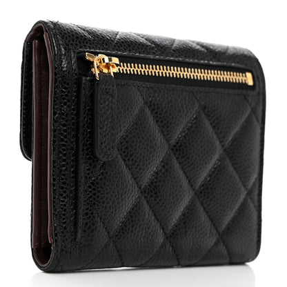 Chanel Caviar Quilted Compact Flap Wallet Black 3 of 8