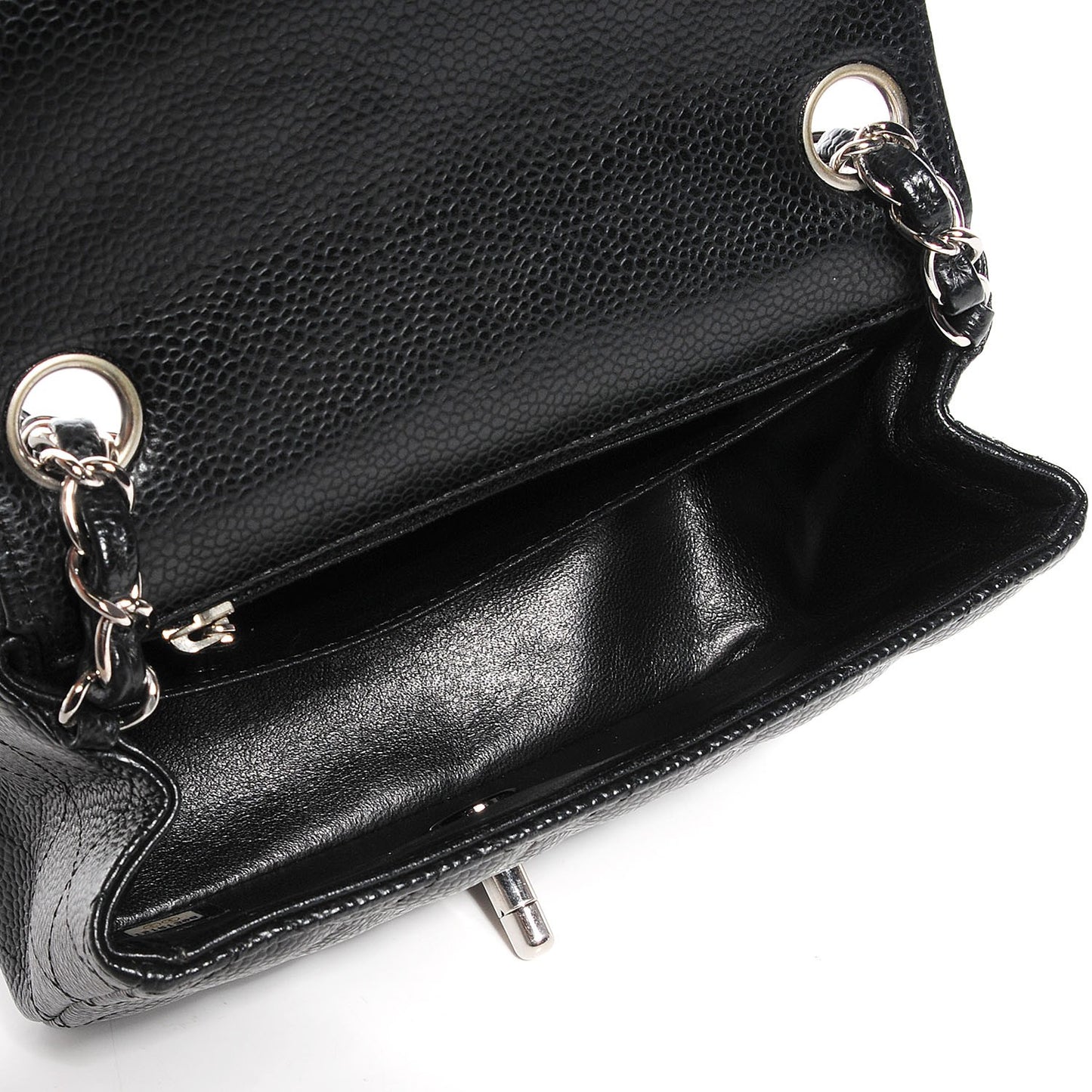 Caviar Quilted Mini Square Flap Black