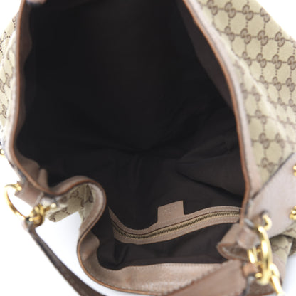 Gucci Monogram Large Jockey Hobo Beige 5 of 23