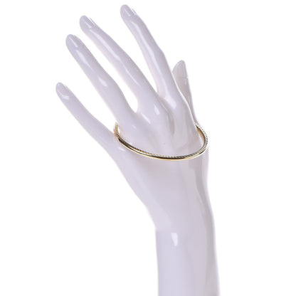 David Yurman 18K Yellow Gold 3mm Inside Cable Classic Bangle Bracelet M 2 of 4