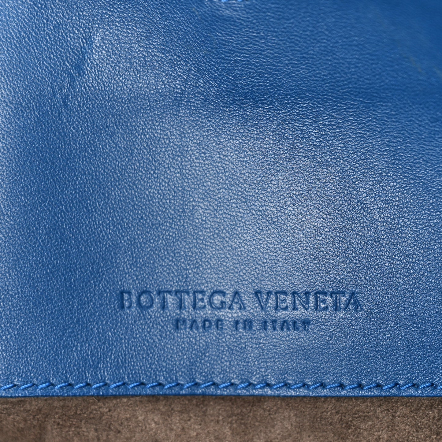Nappa Intrecciato Milano Tote Blue