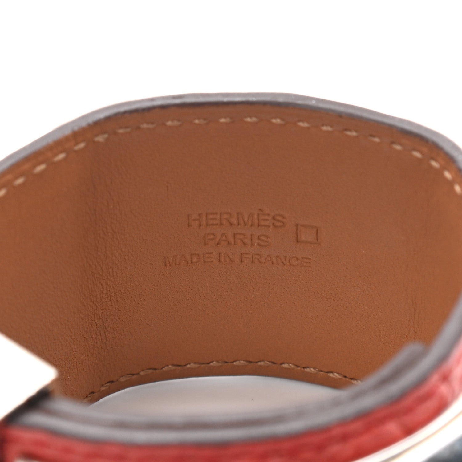 Hermes Shiny Alligator Collier De Chien CDC Bracelet S Geranium 4 of 5