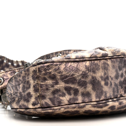 Balenciaga Metallic Agneau Arena Leopard Le Cagole Shoulder Bag XS Brown 10 of 12