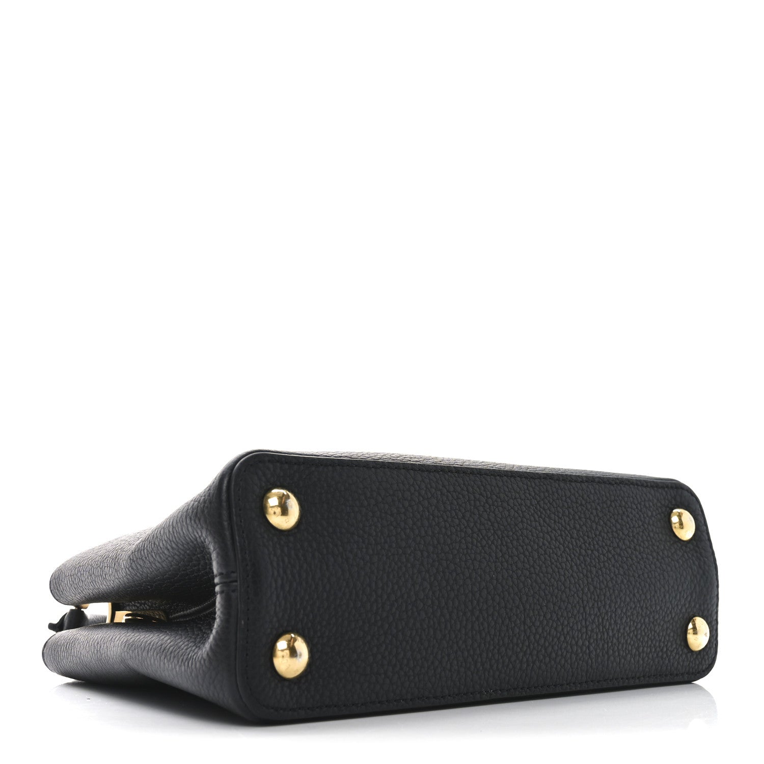 Louis Vuitton Taurillon Malachite Effect BB Capucines Black 4 of 9