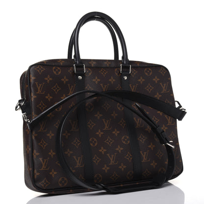 Louis Vuitton Monogram Macassar Porte-Documents Voyage PM 3 of 20