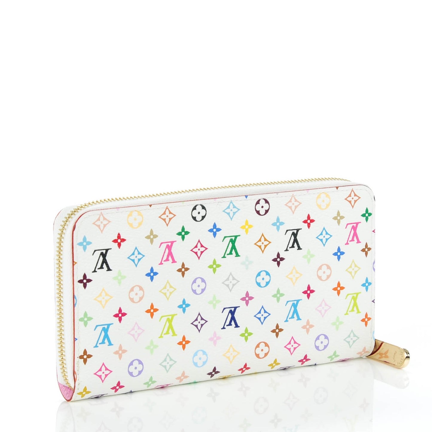 Monogram Multicolor Zippy Wallet White Litchi