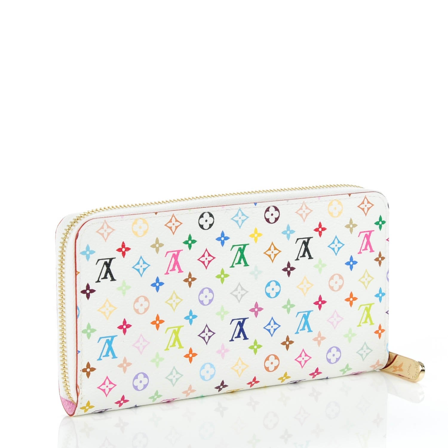 Louis Vuitton Monogram Multicolor Zippy Wallet White Litchi 3 of 7