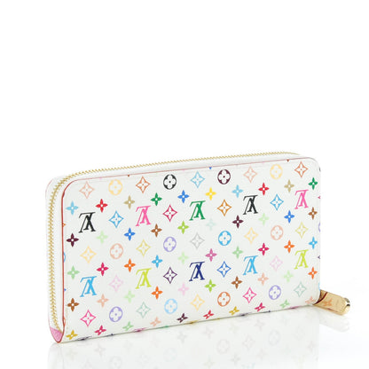 Louis Vuitton Monogram Multicolor Zippy Wallet White Litchi 3 of 7