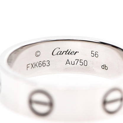 Cartier 18K White Gold 5.5mm LOVE Ring 56 7.5 3 of 4