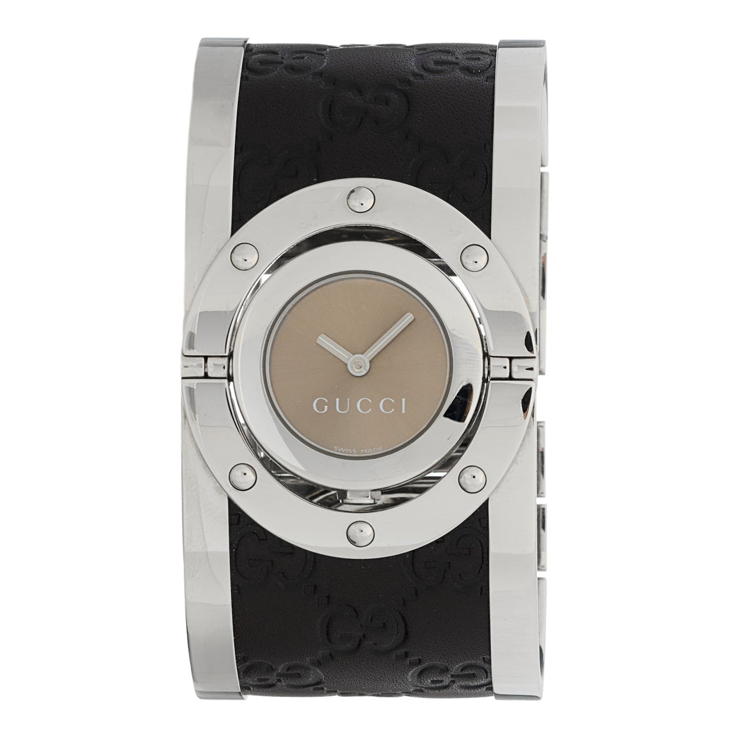 Stainless Steel Calfskin 33mm Twirl Quartz Watch Brown