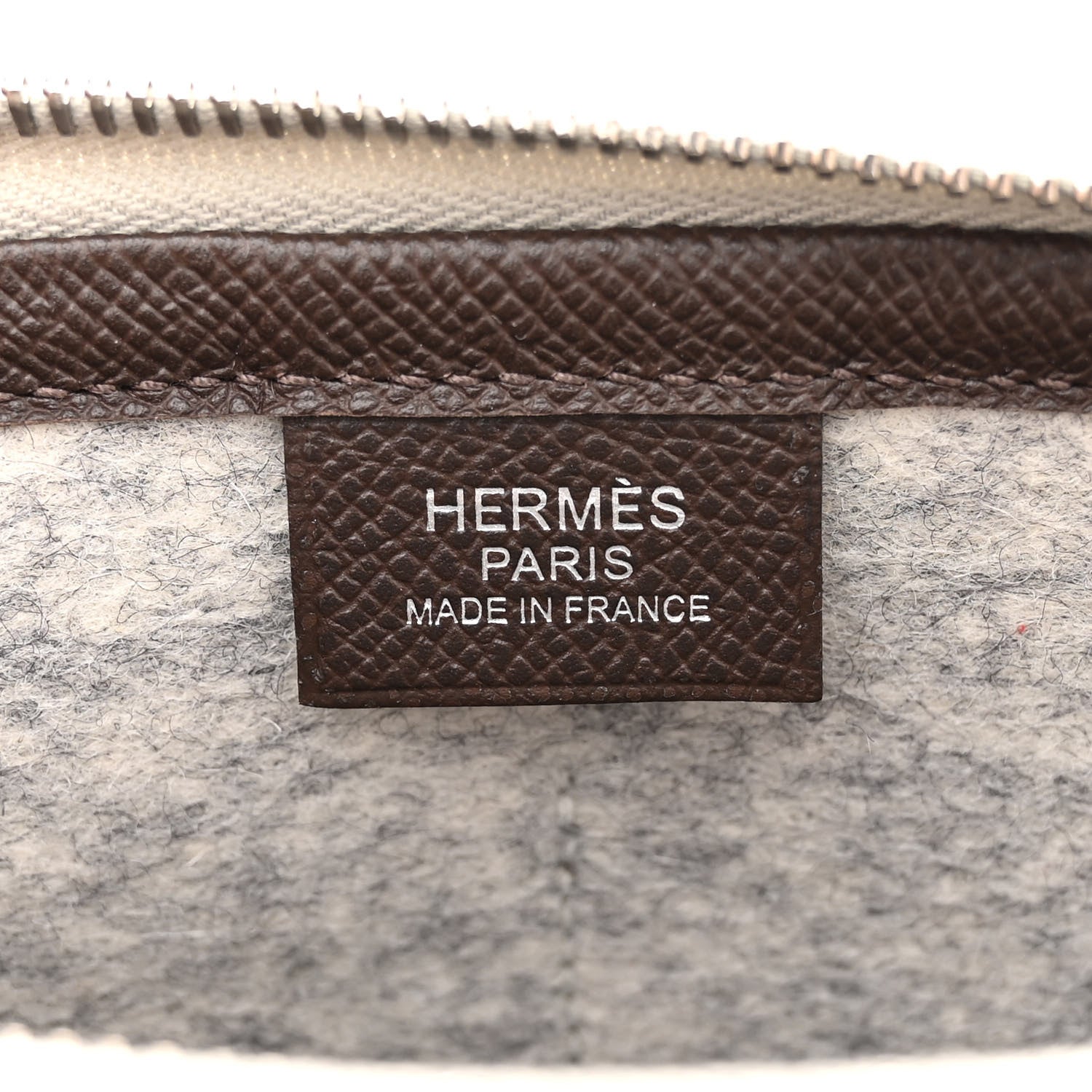 Hermes Felt Epsom Colorblock Toodoo 29 Zip Pouch Ebene Vert de Gris 6 of 8