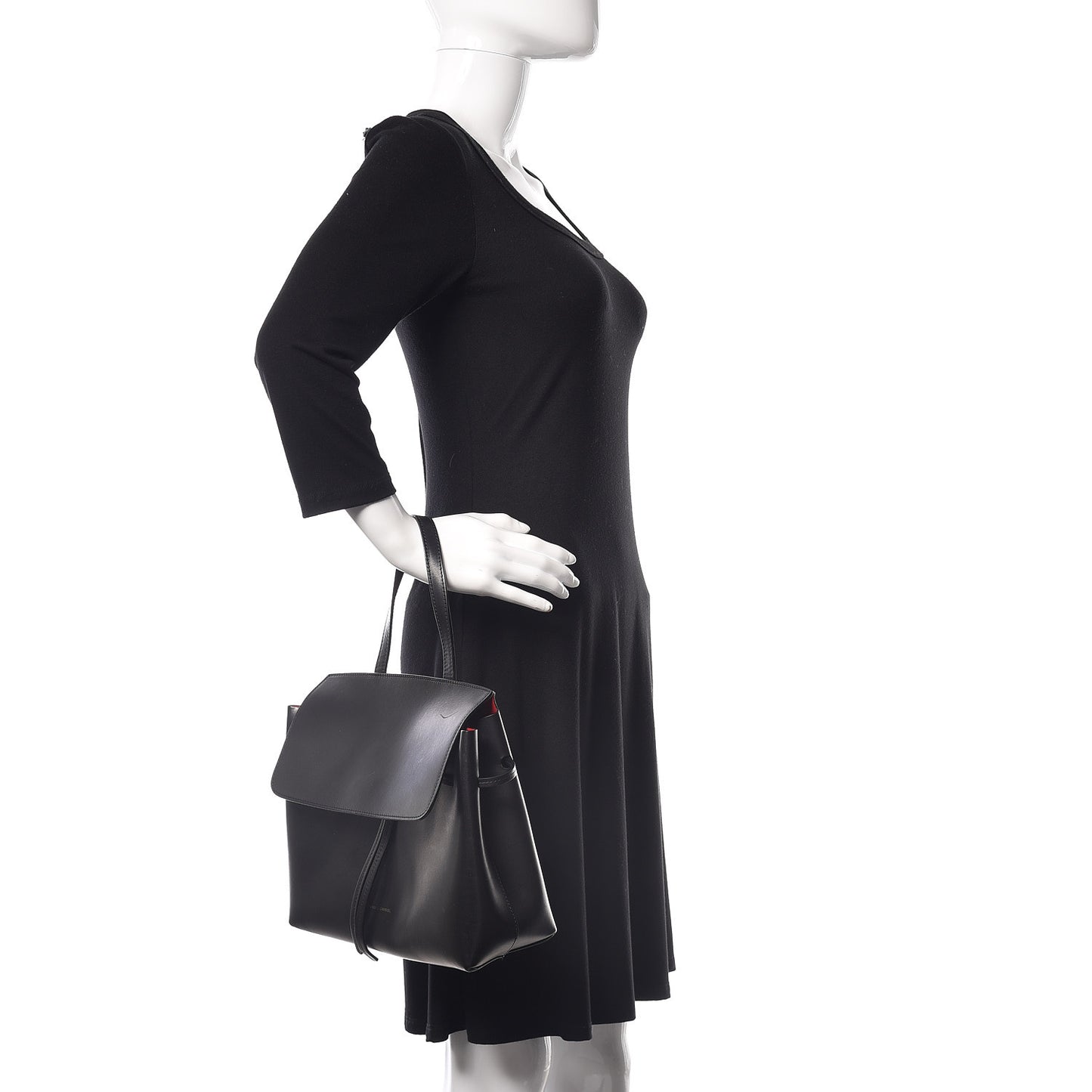 Calfskin Mini Lady Bag Black Flamma