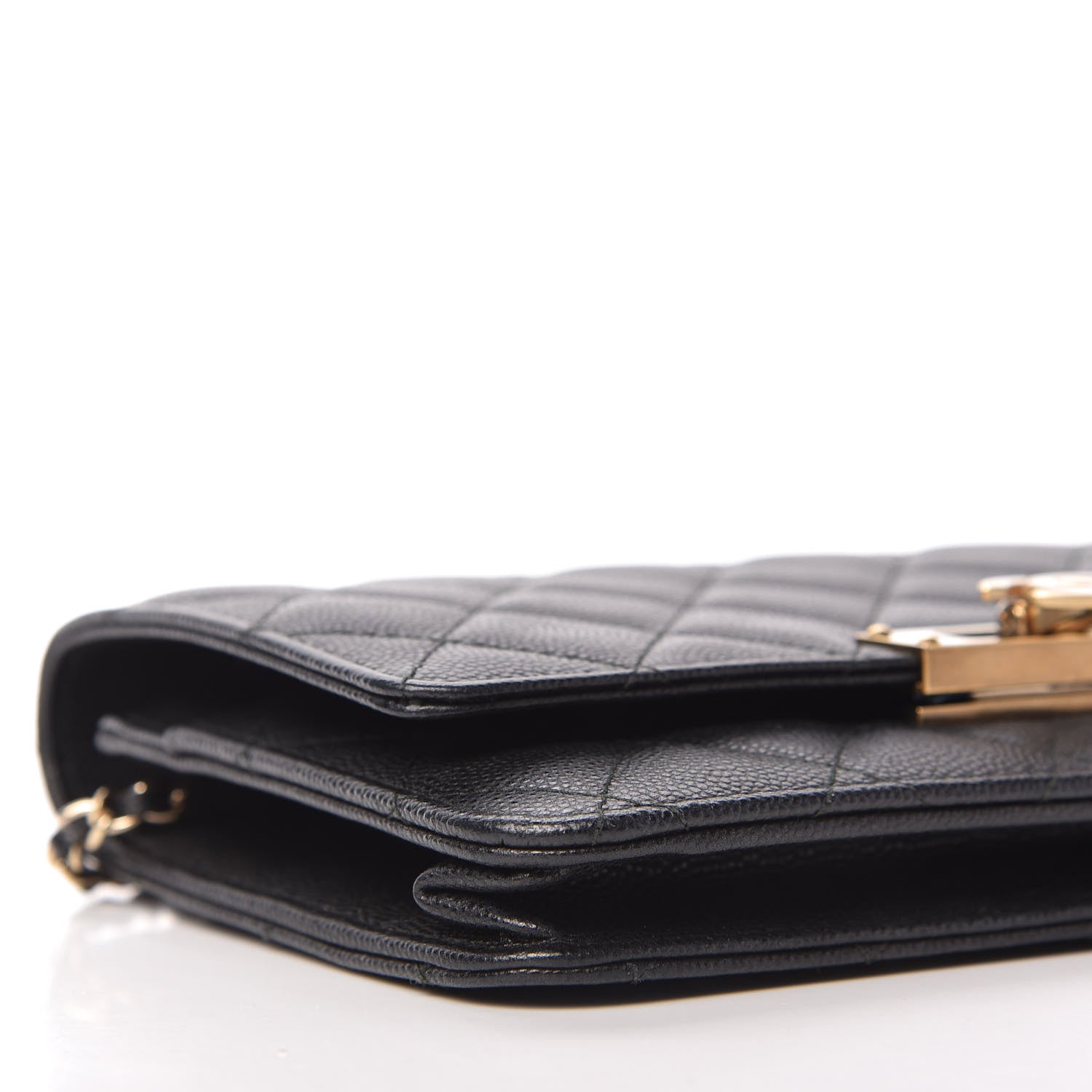 Chanel Caviar Quilted Golden Class Wallet On Chain WOC Black 6 of 12