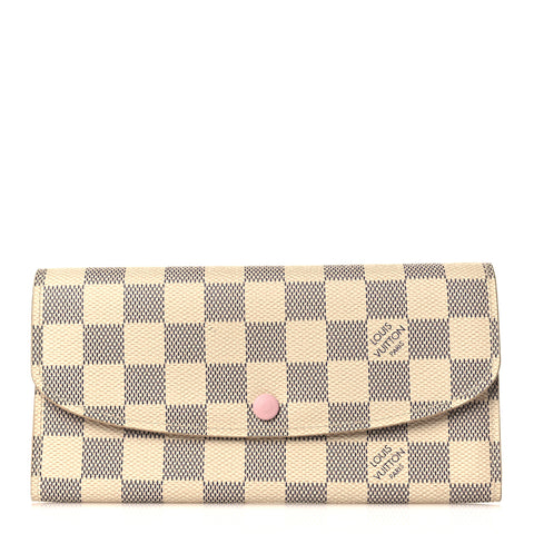 Damier Azur Emilie Wallet Rose Ballerine