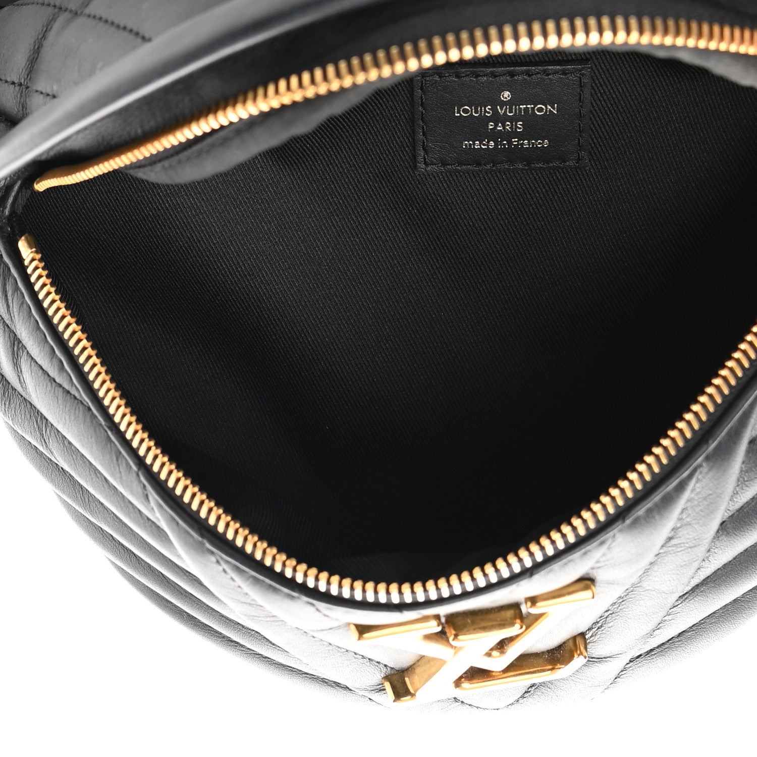Louis Vuitton Calfskin Quilted New Wave Bumbag Black 5 of 9