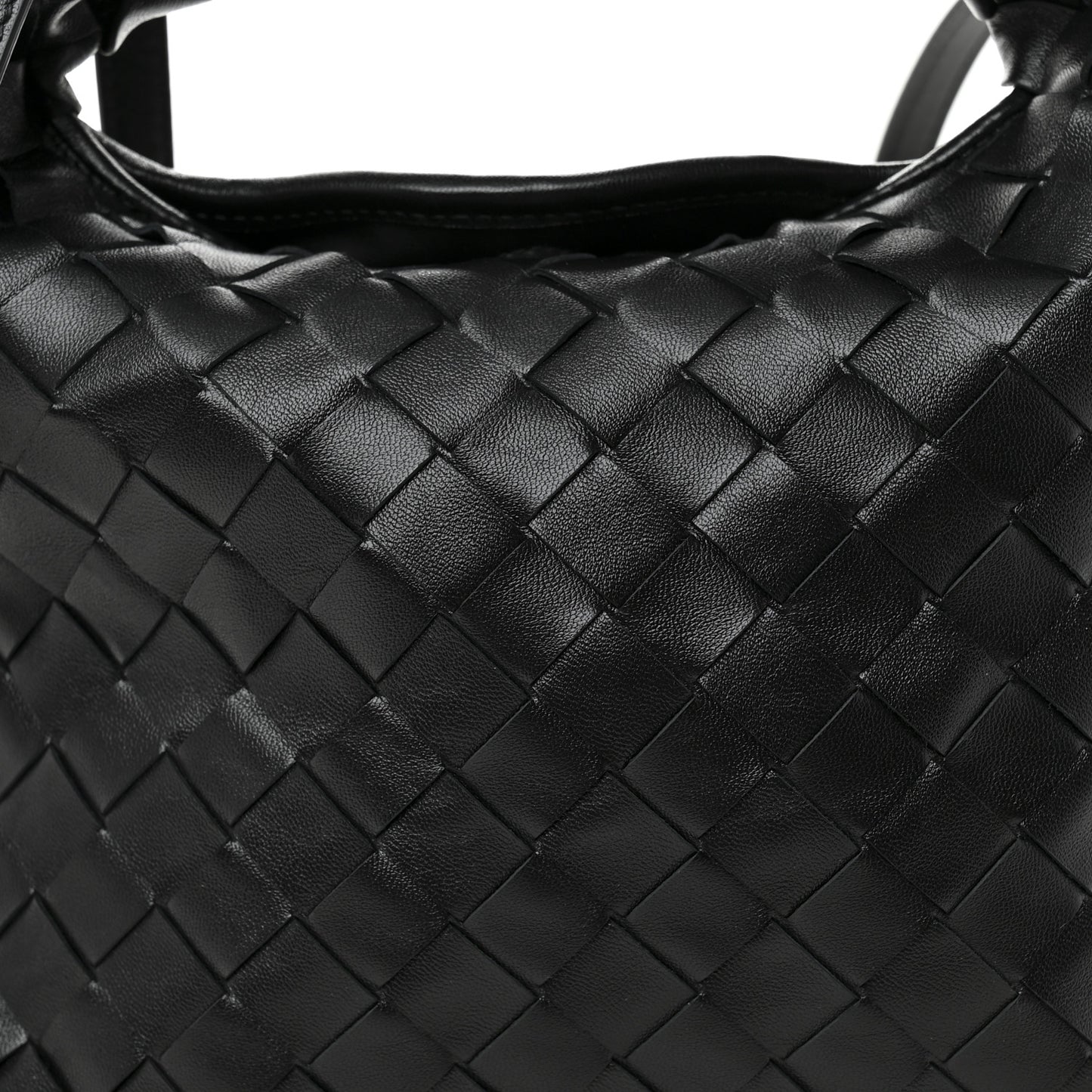 Calfskin Intrecciato Mini Hop Black