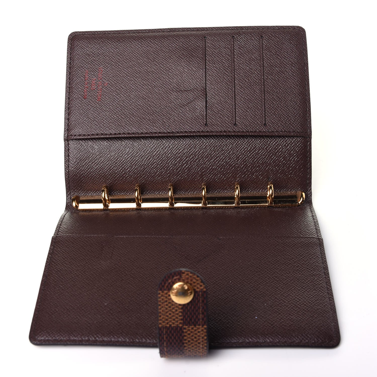 Louis Vuitton Damier Ebene Small Ring Agenda Cover 10 of 13