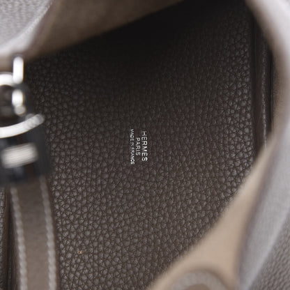 Hermes Taurillon Clemence Picotin Lock 18 PM Etoupe 6 of 9