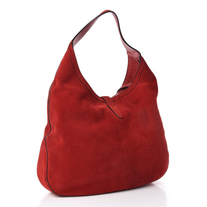 Gucci Soft Suede Web Large Jackie Hobo Red 4 of 19