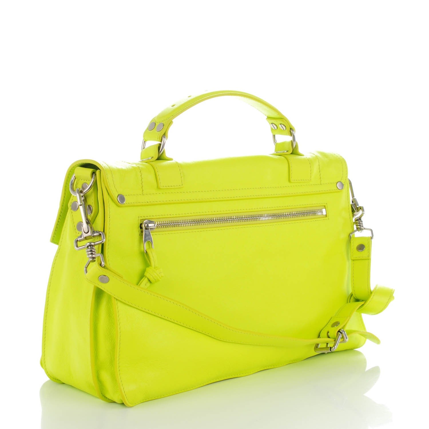 Proenza Schouler Lambskin Medium PS1 Satchel Sulfur 3 of 7