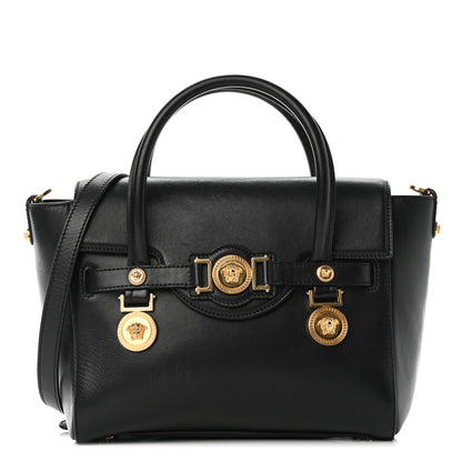 Versace Calfskin Medusa Coin Tote Black 1 of 5