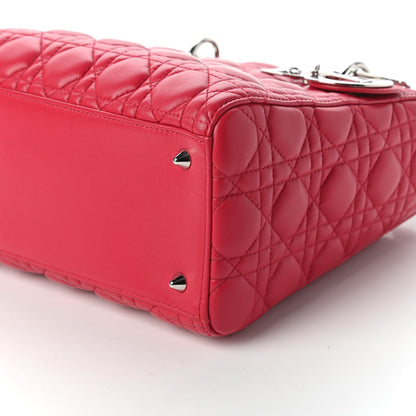 Christian Dior Lambskin Cannage Medium Lady Dior Fuchsia 7 of 10