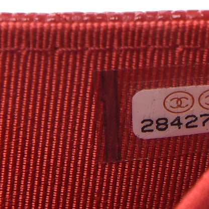 Chanel Caviar Quilted Flap Card Holder Wallet Red 8 of 10