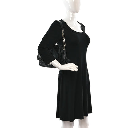 Christian Dior Lambskin Cannage Ruffle New Lock Flap Black 2 of 8