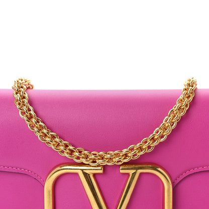 Valentino Garavani Calfskin Vlogo Loco Shoulder Bag Pink PP 7 of 9