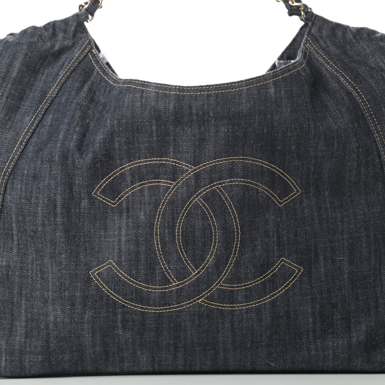 Chanel Denim XL Coco Cabas Tote Blue 9 of 11