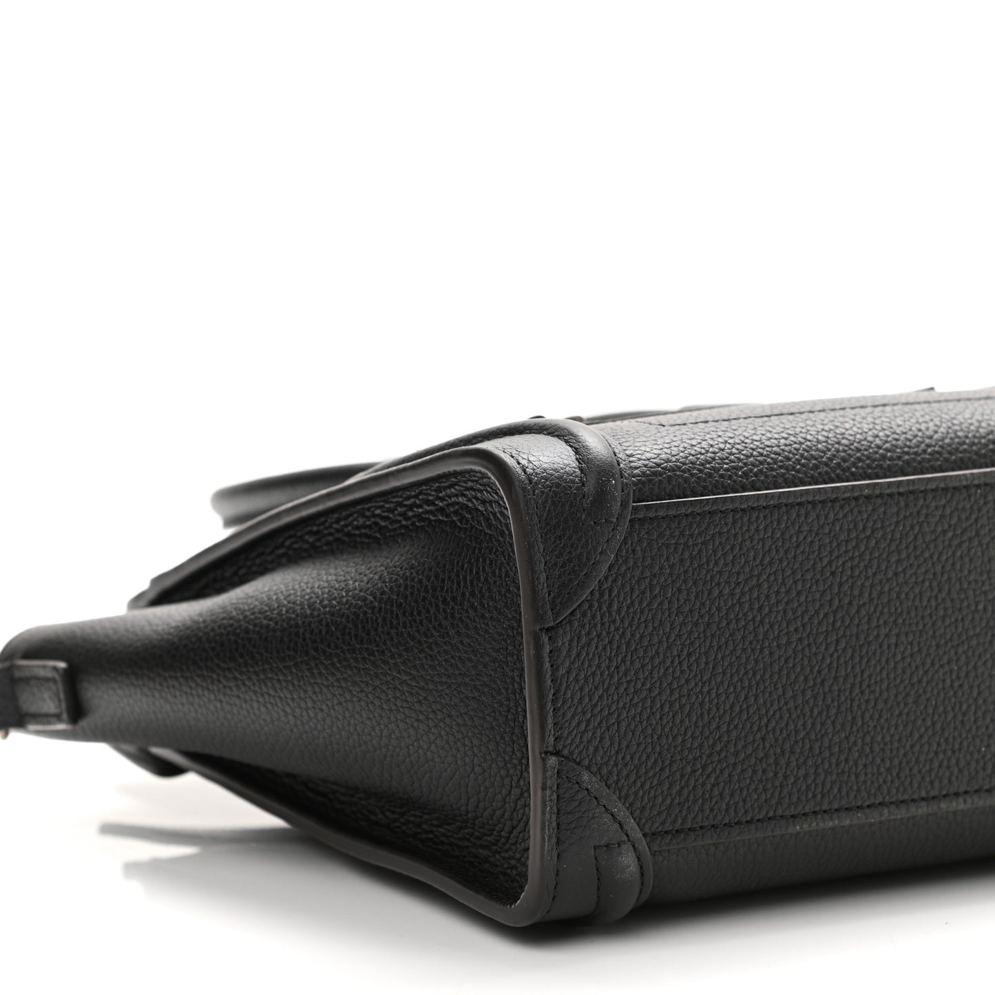 Drummed Calfskin Nano Luggage Black