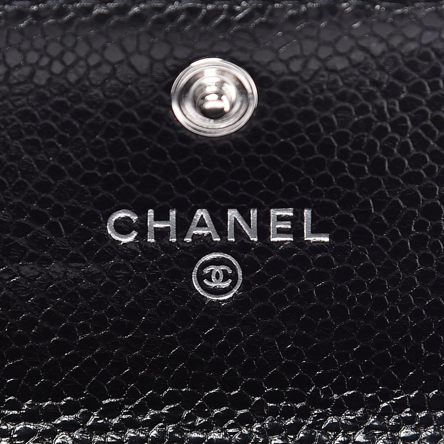 Caviar Quilted Flap Card Holder So Black